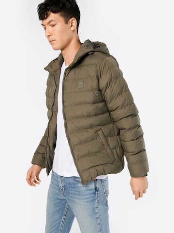 Veste d’hiver 'BASIC BUBBLE' Urban Classics en vert : devant