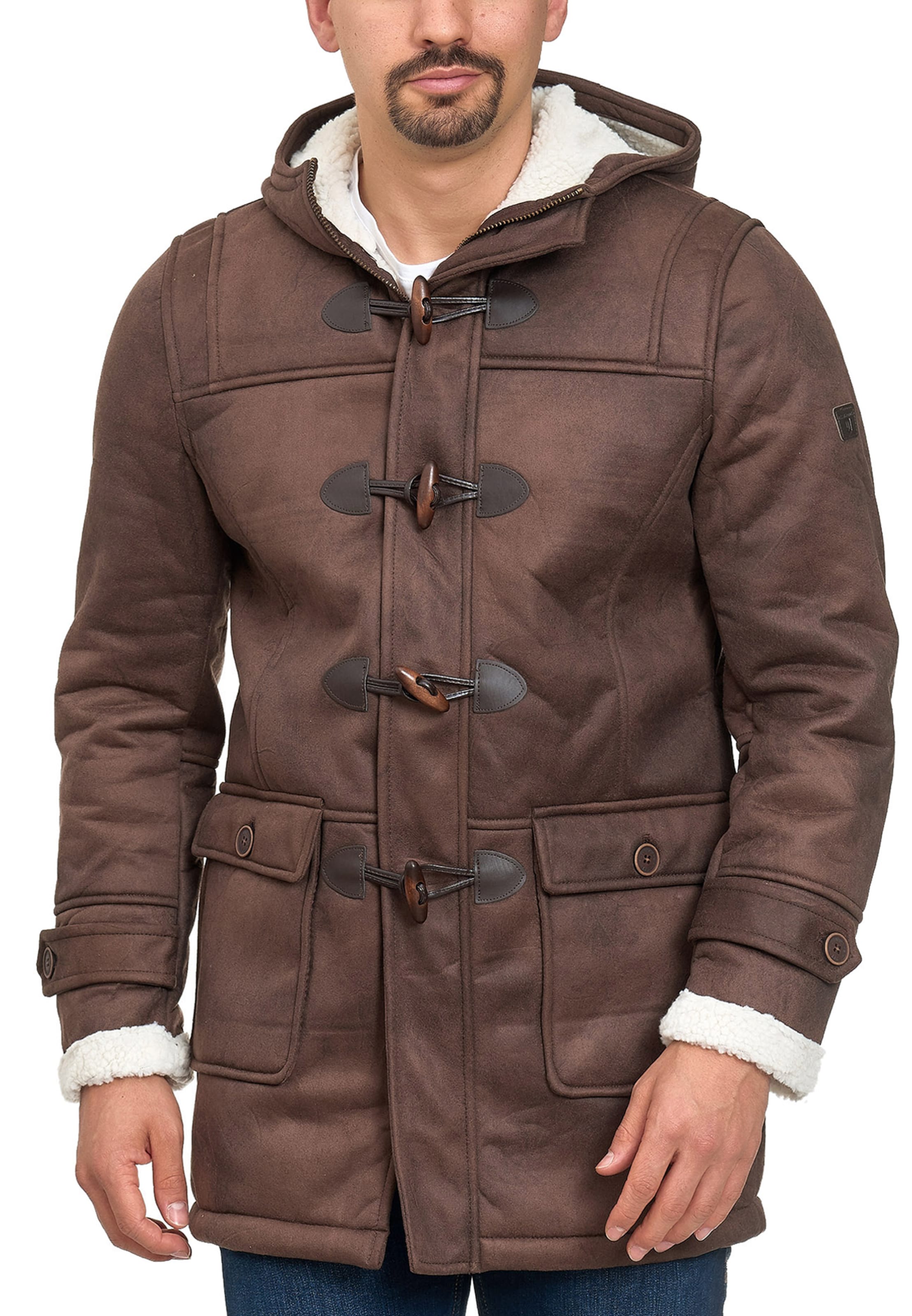 INDICODE JEANS Winterjas 'Calshot' in Bruin