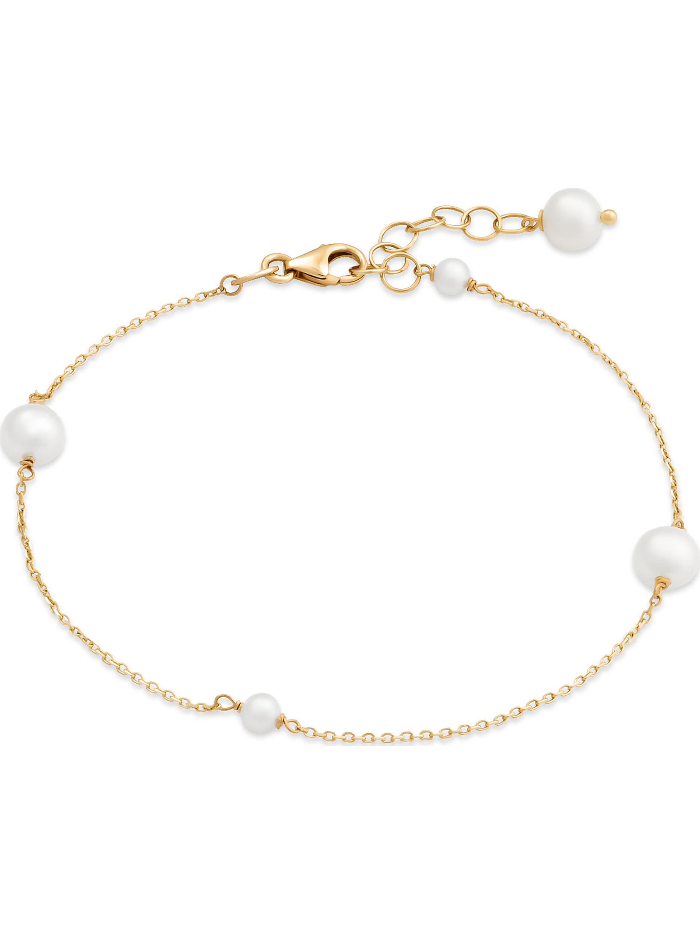 CHRIST Armband in gold / perlweiß, Produktansicht