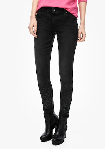 s.Oliver Skinny Jeans in Schwarz: predná strana