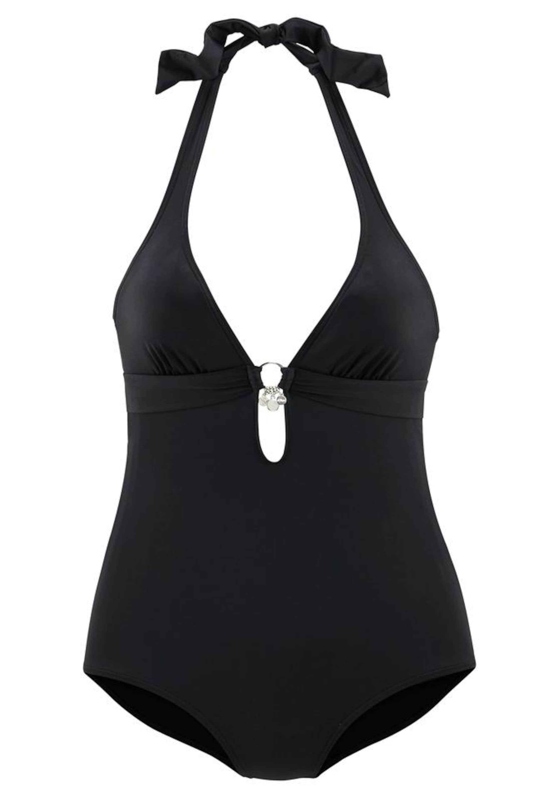 s.Oliver Trojuholníky Jednodielne plavky - Čierna: predná strana