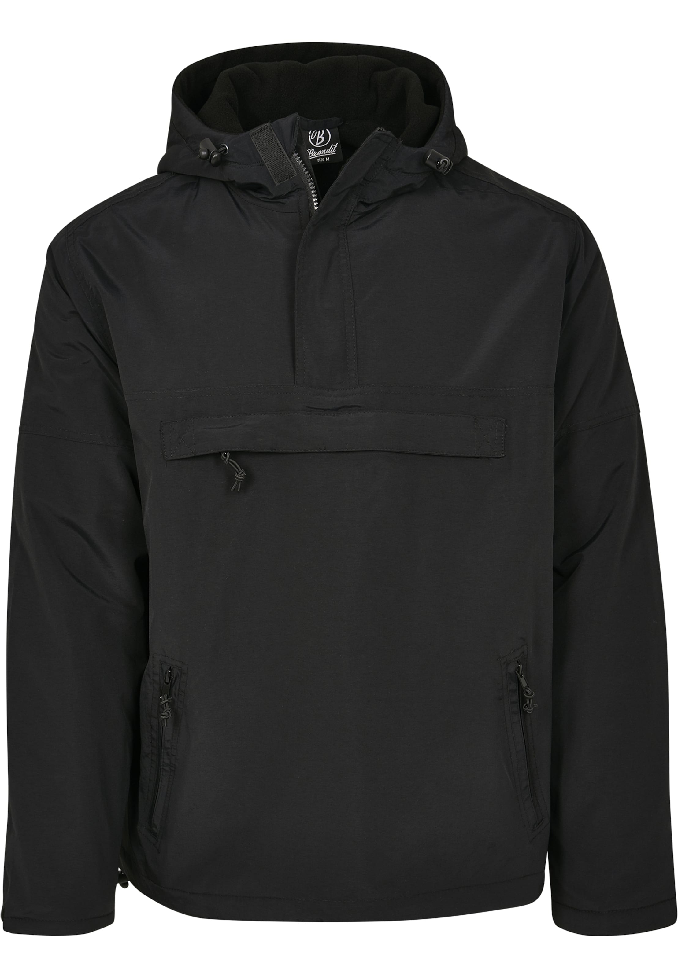 Brandit Between-season jacket in Black: front
