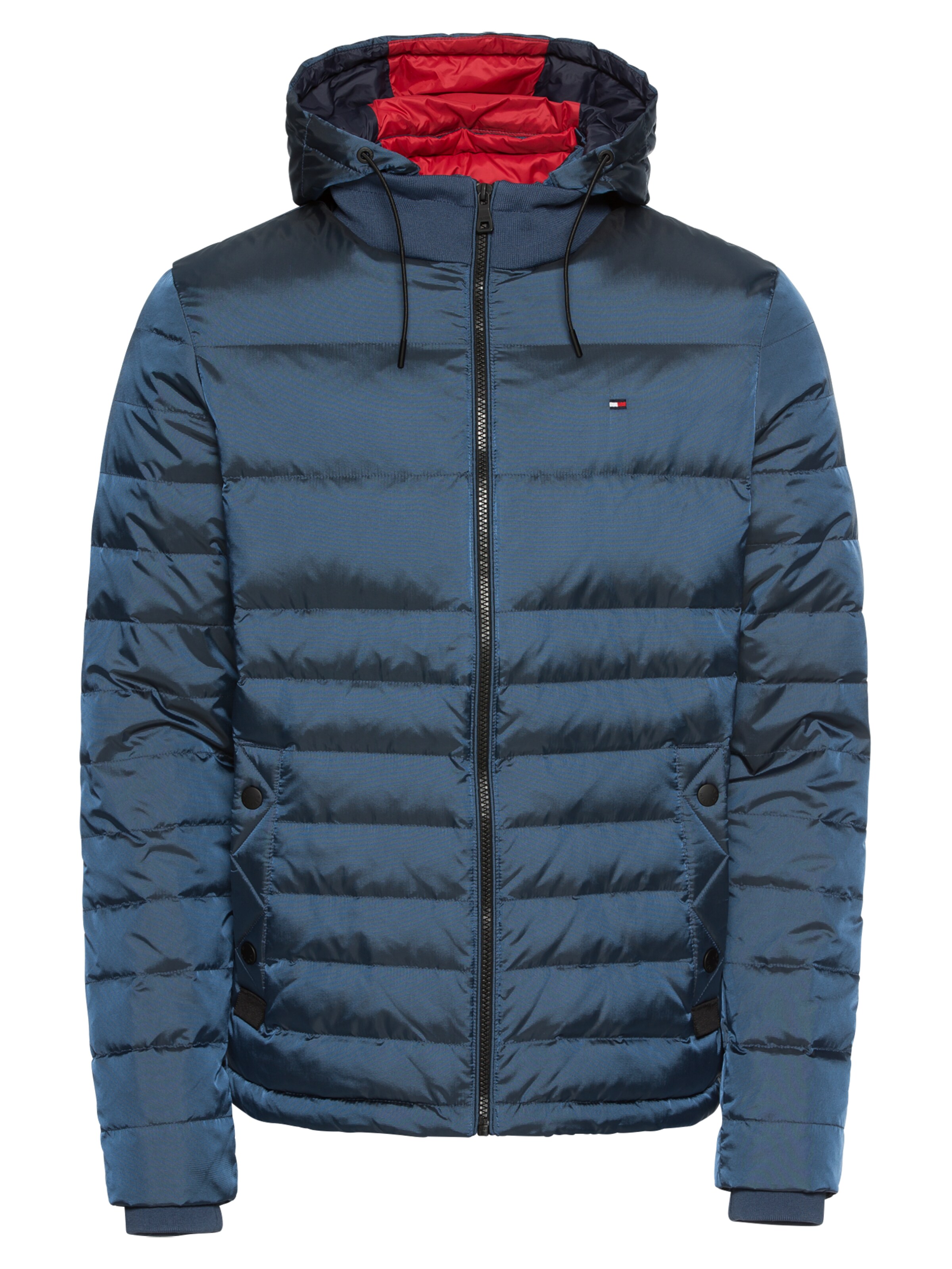 hilfiger two tone hooded bomber