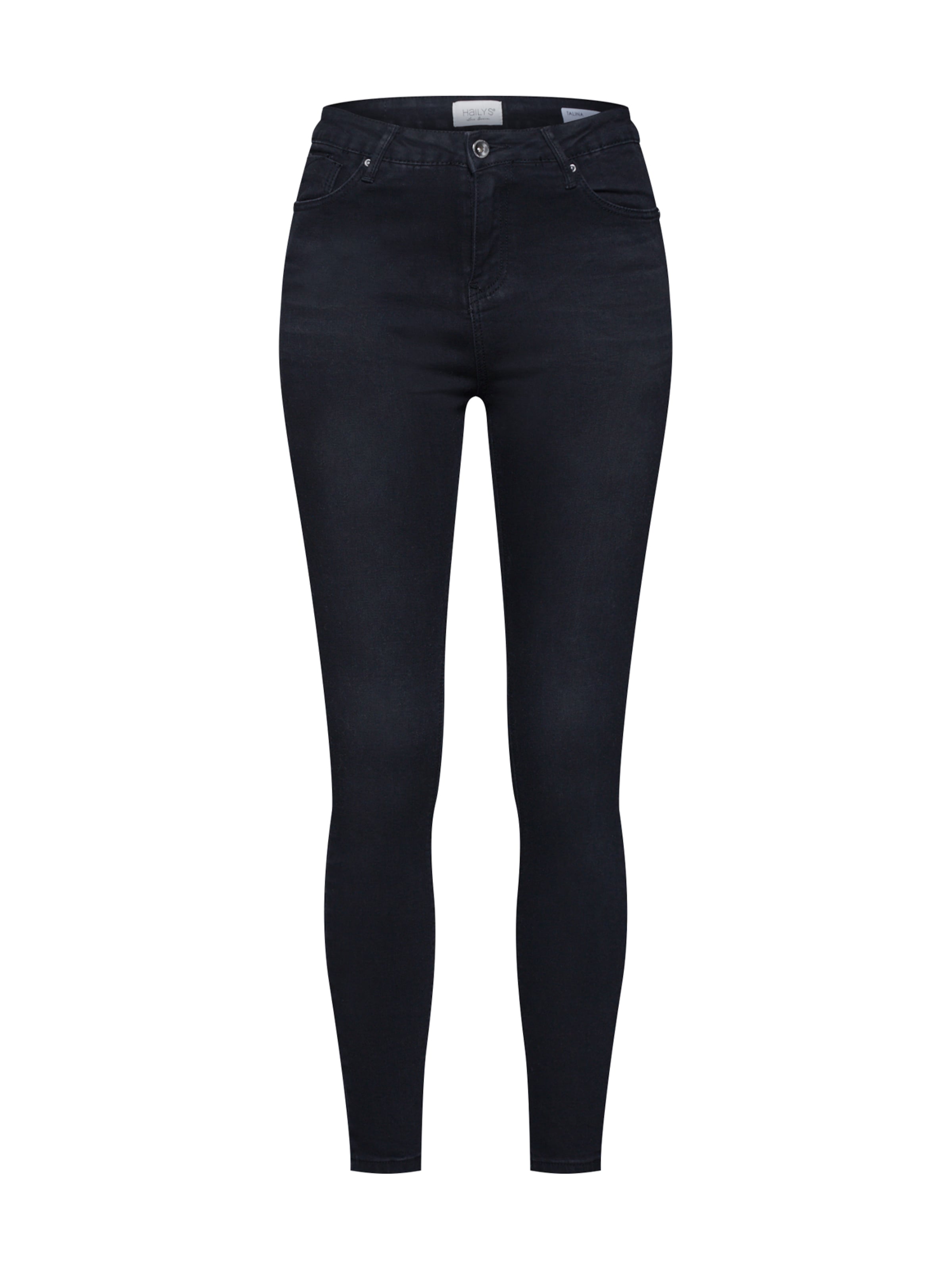 Hailys - Skinny Vaquero 'Talina' en negro: frente