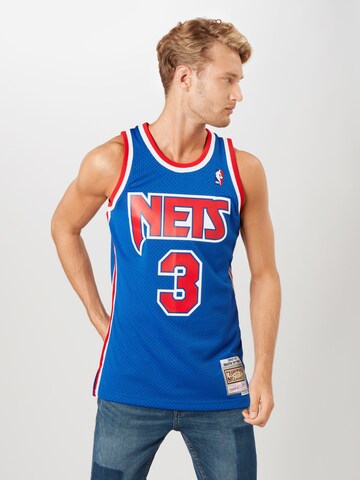 Coupe regular T-Shirt Mitchell & Ness en bleu : devant
