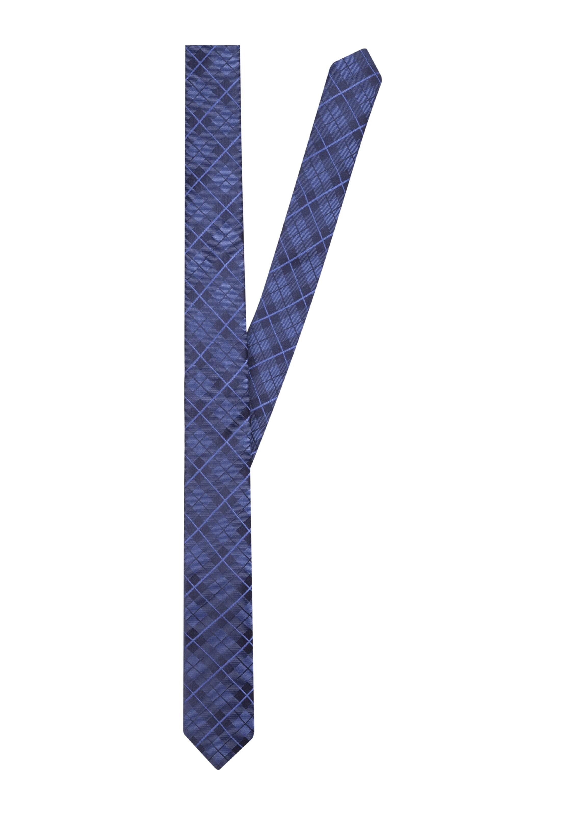 SEIDENSTICKER - Stropdas 'Slim' in de kleur Blauw