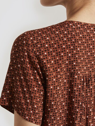 TOM TAILOR Bluse in Braun