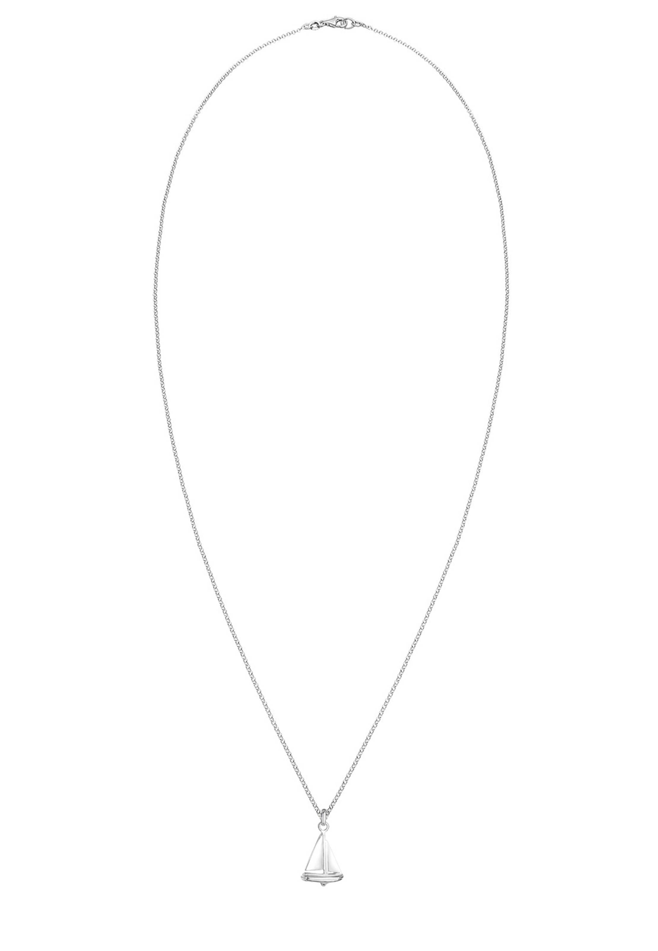 ELLI Ketting 'Segelboot' in Zilver: voorkant