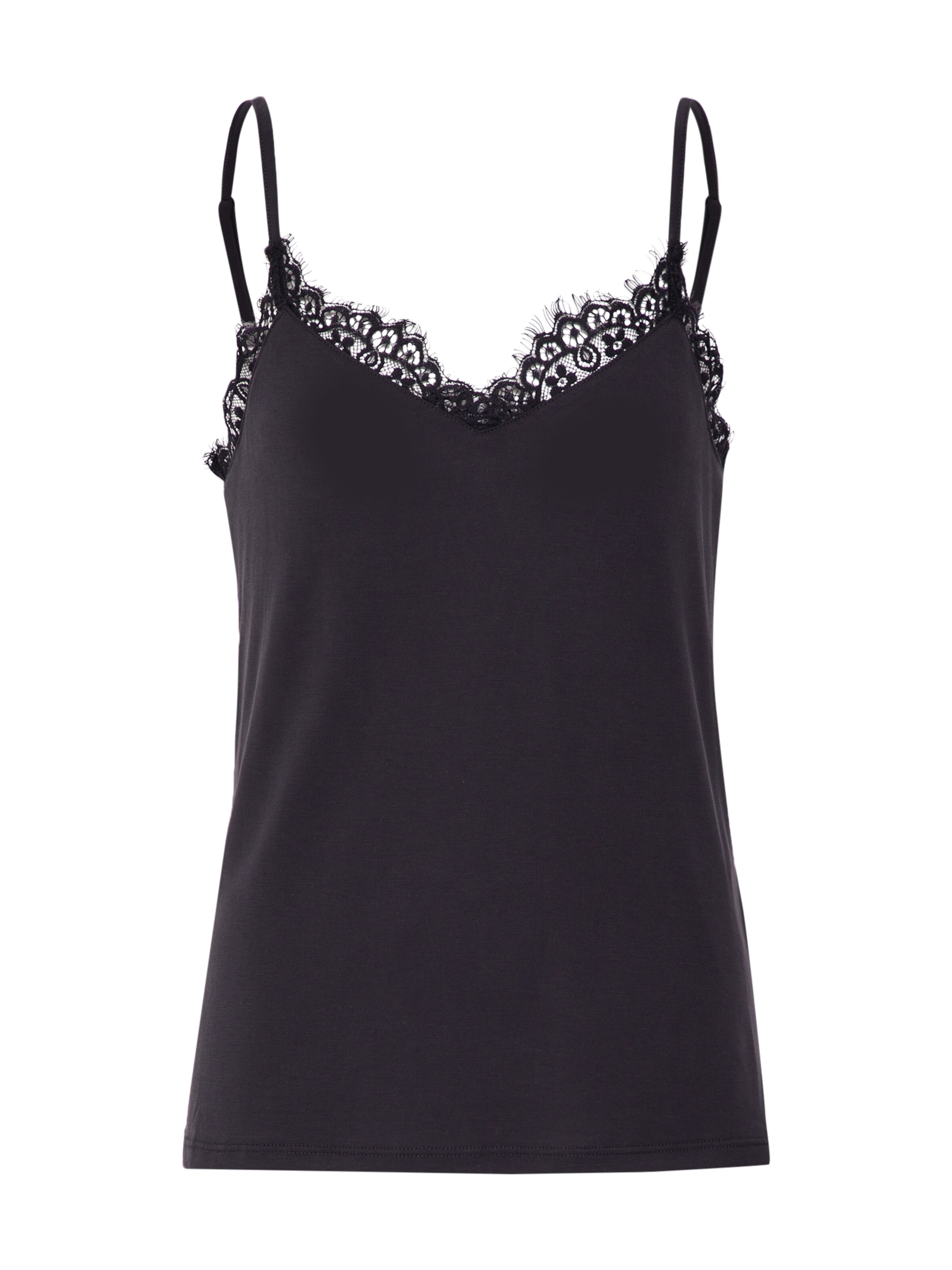 VERO MODA - Top 'VMKELLY LACE SINGLET SB6' in de kleur Zwart