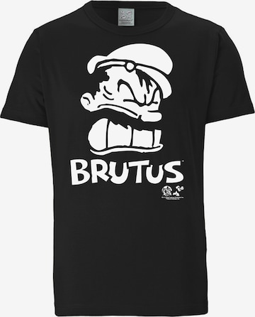 LOGOSHIRT Shirt 'Brutus' in Zwart: voorkant