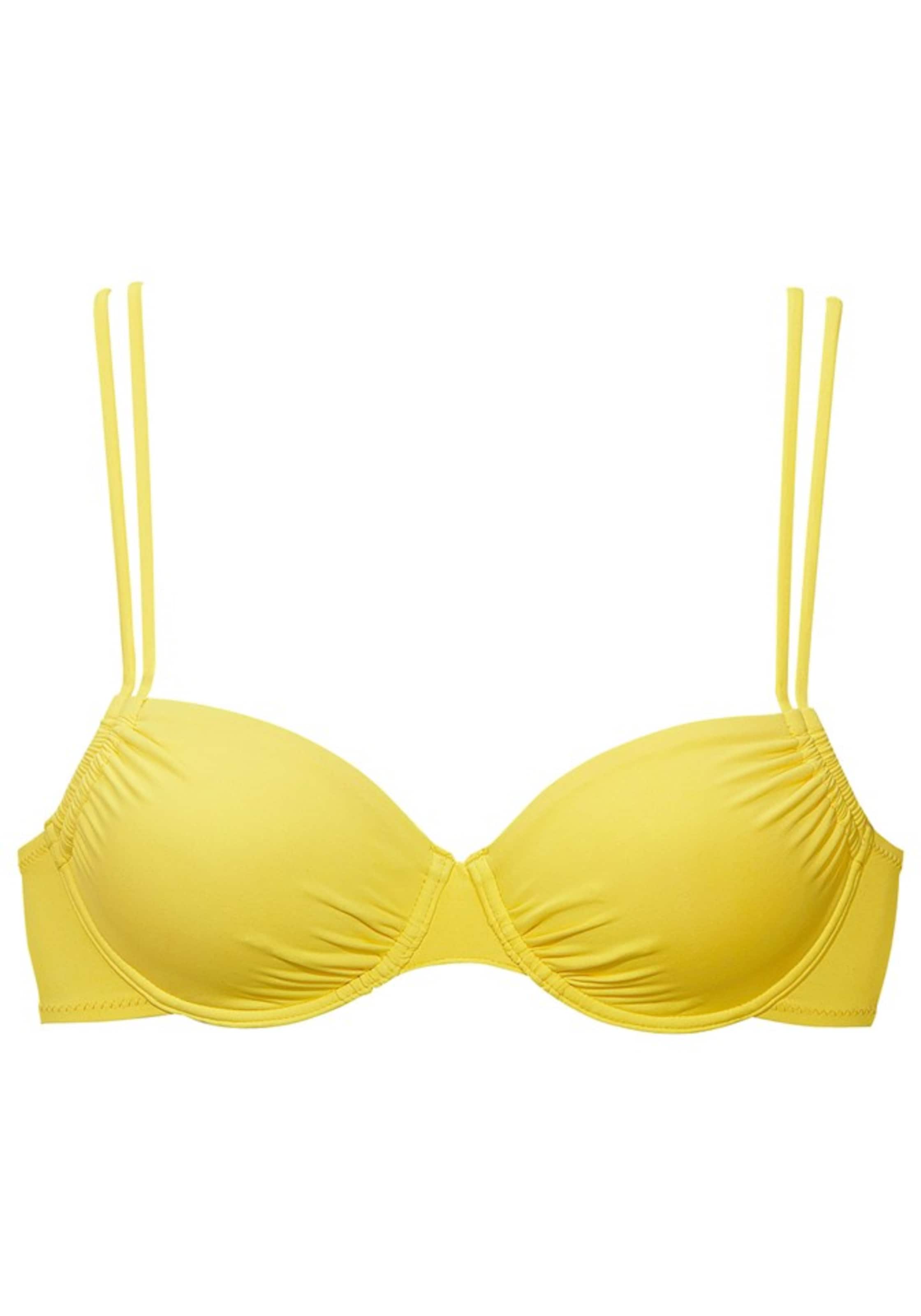 BUFFALO Regular Bikini Top 'Happy' in Yellow: front