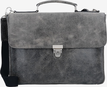 LEONHARD HEYDEN Document Bag 'Boston' in Grey: front