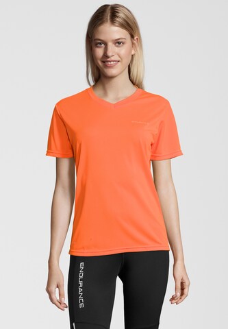 ENDURANCE Functioneel shirt 'Vista' in Oranje: voorkant