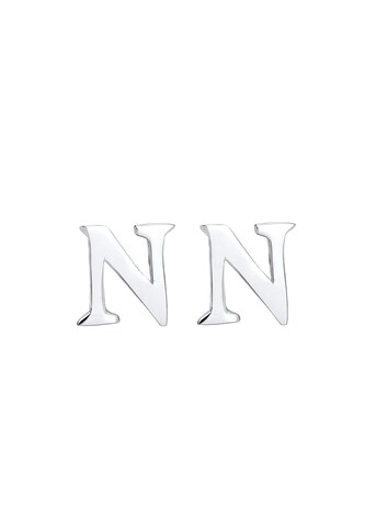ELLI Ohrringe Buchstabe, Buchstabe - N in Silber