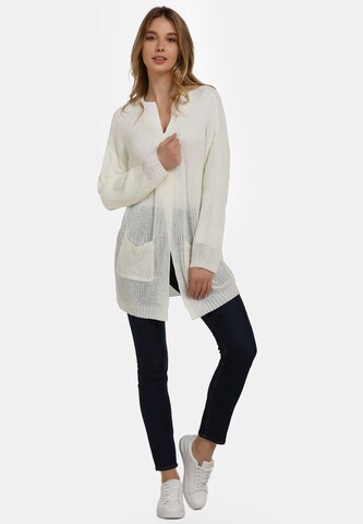 Cardigan Usha en blanc : devant