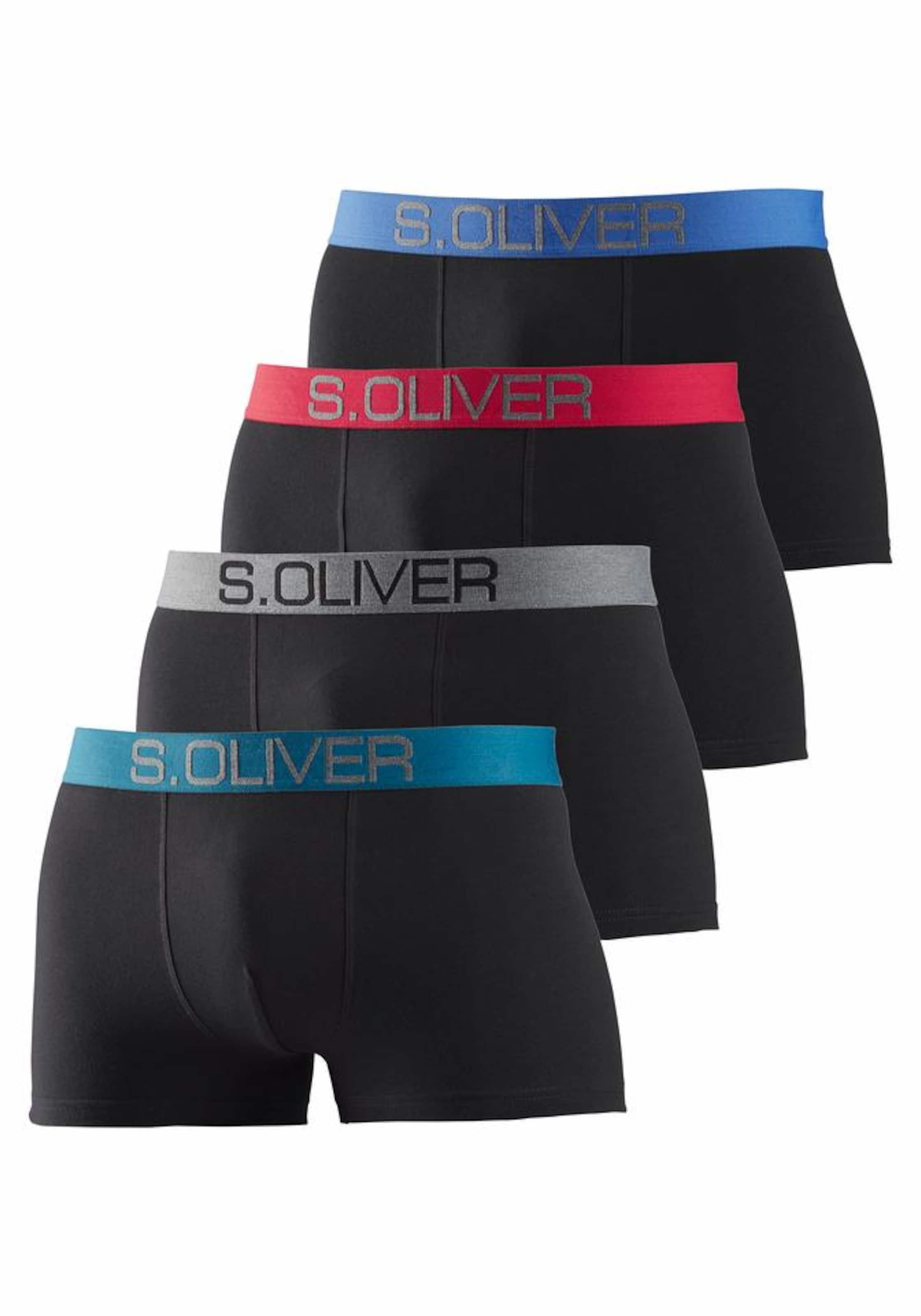 s.Oliver Boxer shorts in Sky blue / Smoke grey / Petrol / Red / Black, Item view