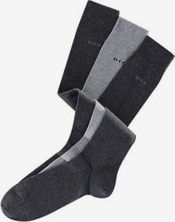 H.I.S Knee High Socks in Grey: front