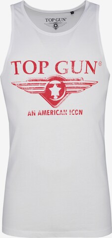 TOP GUN Tank Top 'Pray' in Weiß: predná strana