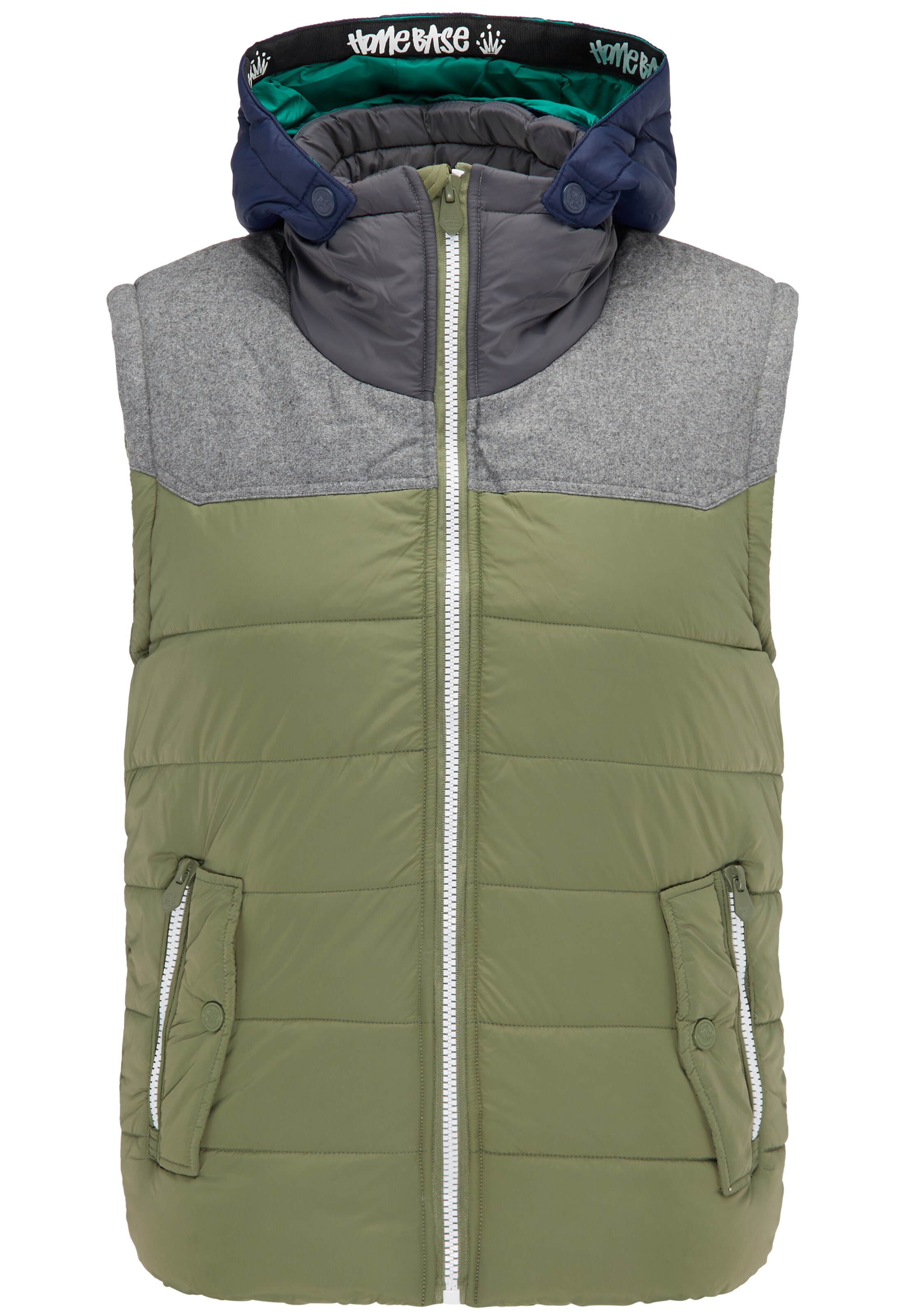 HOMEBASE - Bodywarmer in de kleur Grijs gemêleerd