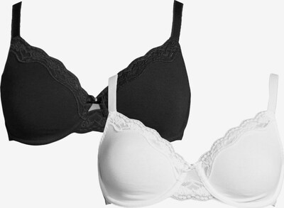 Sutien PETITE FLEUR pe negru / alb, Vizualizare produs