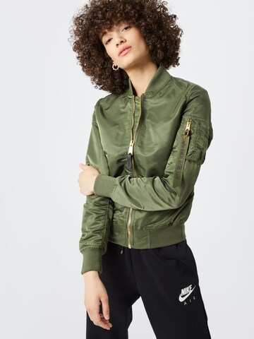 ALPHA INDUSTRIES Prehodna jakna | zelena barva: sprednja stran