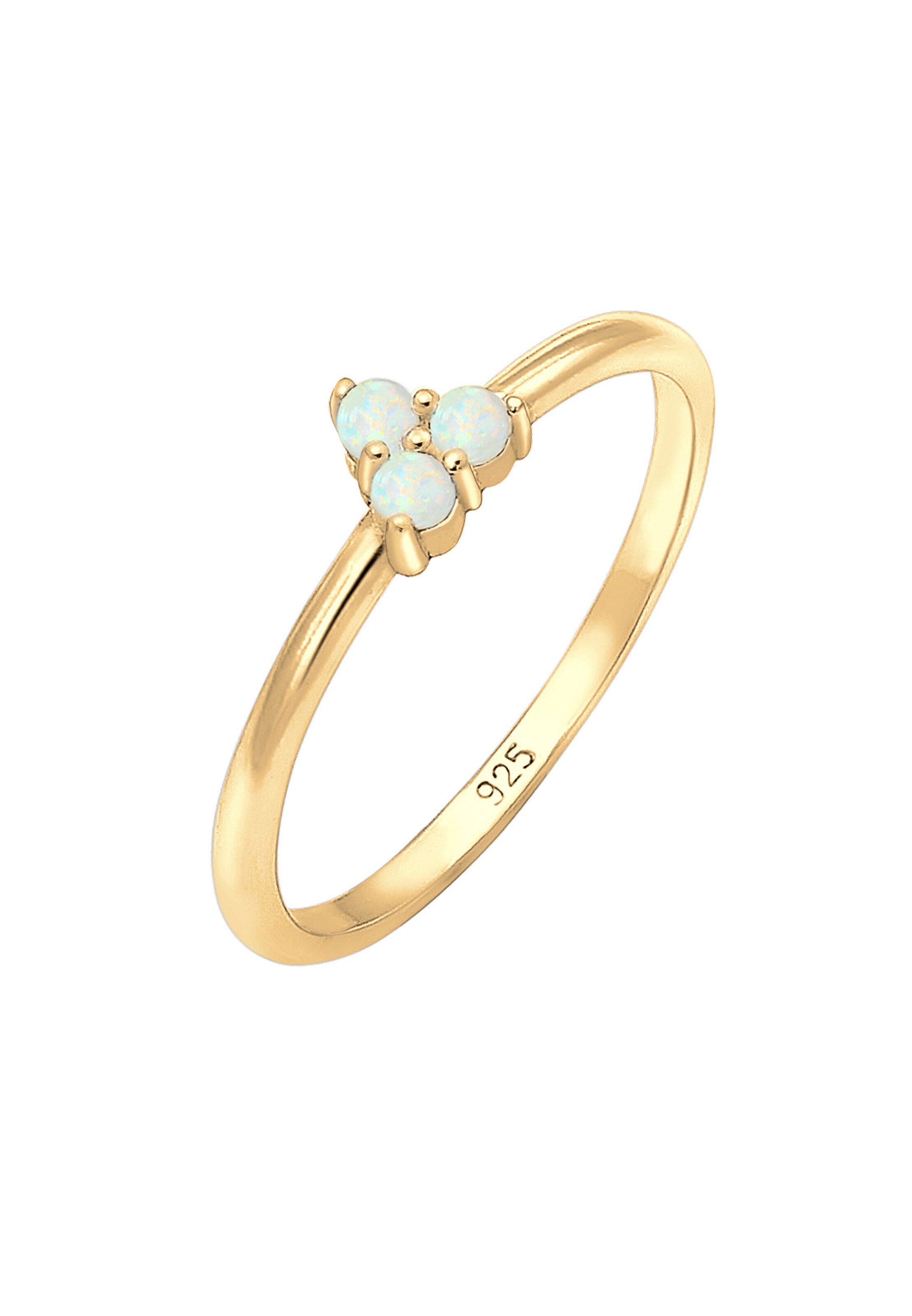 ELLI Ring 'Opal' in Gold: Vorderseite