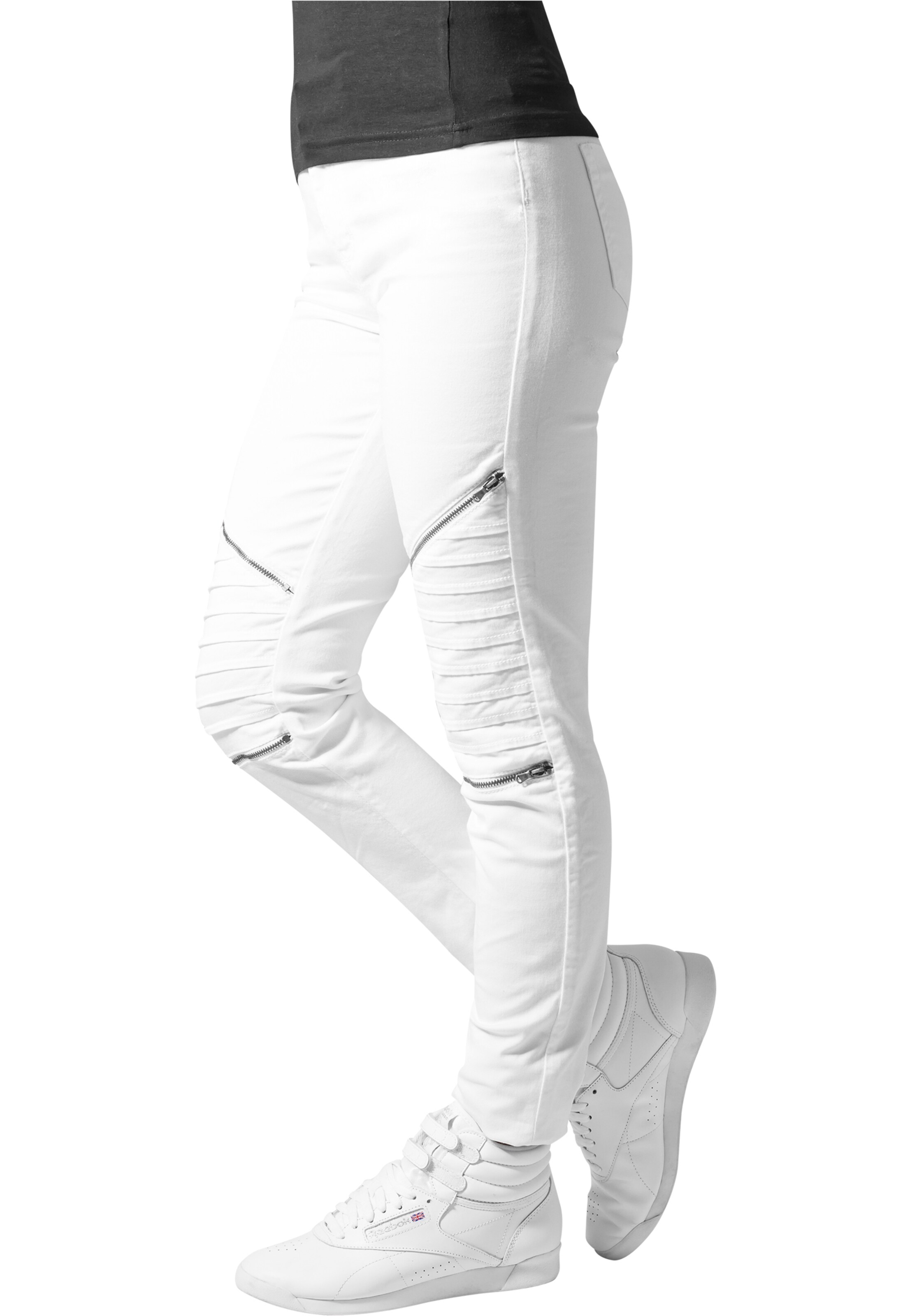 Coupe slim Pantalon Urban Classics en blanc