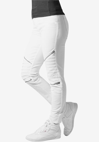 Coupe slim Pantalon Urban Classics en blanc