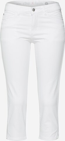 s.Oliver Skinny Broek in Wit: voorkant