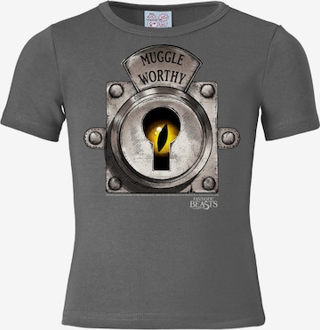 LOGOSHIRT T-Shirt in Grau: predná strana