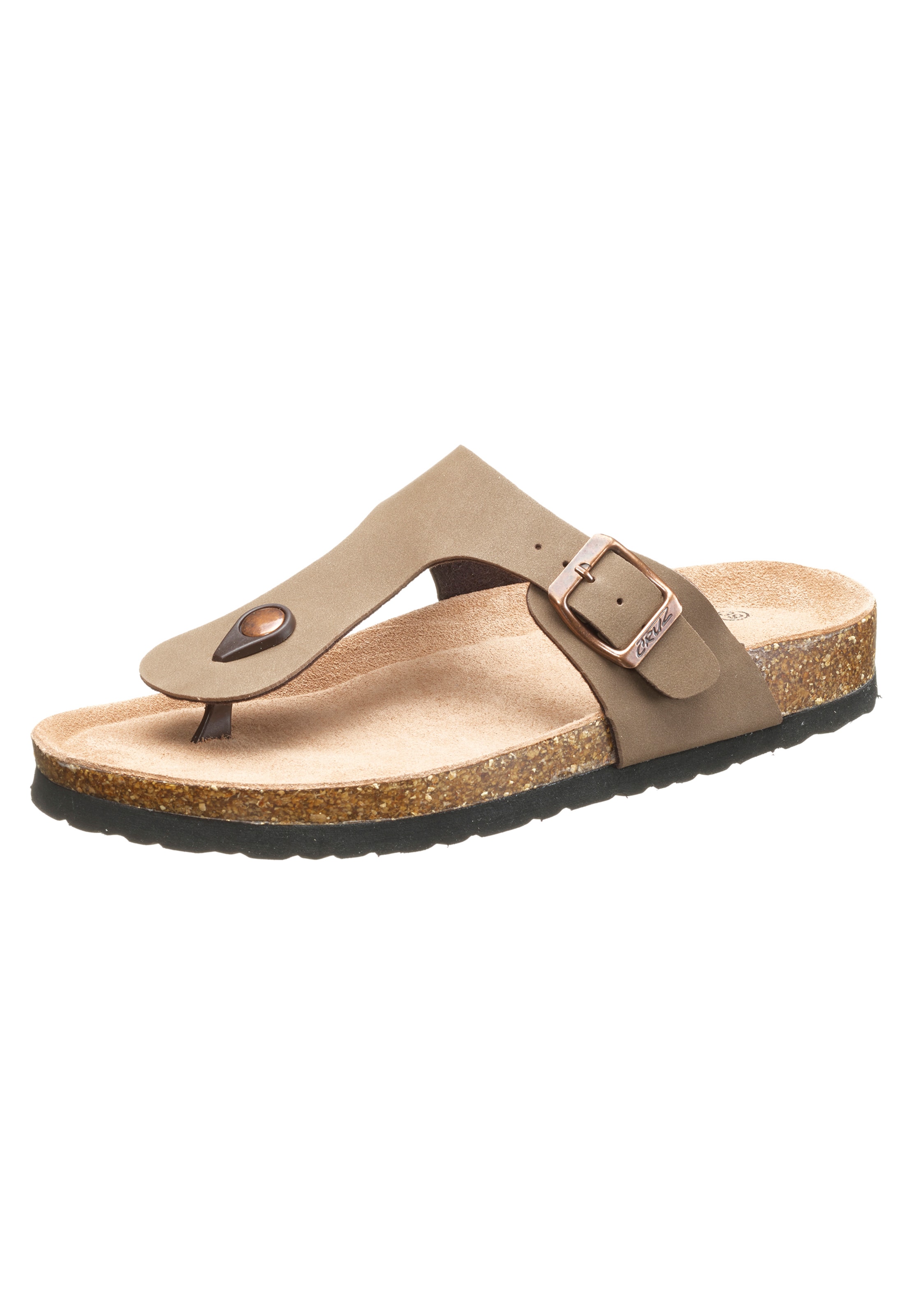 Cruz T-Bar Sandals 'Barns' in Beige: front
