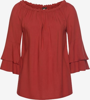 LASCANA Blouse in Red: front