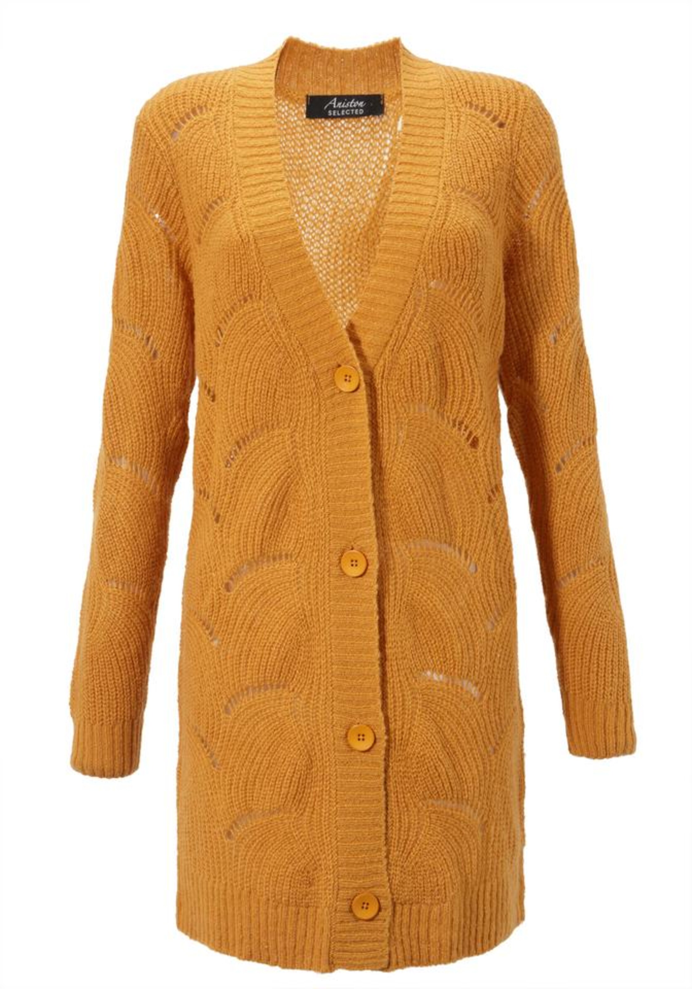 Aniston SELECTED Strickjacke in Orange: Vorderseite
