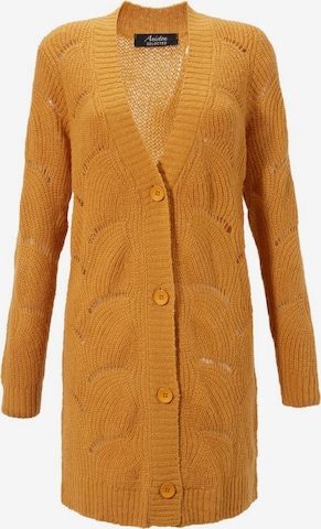 Aniston SELECTED Knit Cardigan in Orange: front