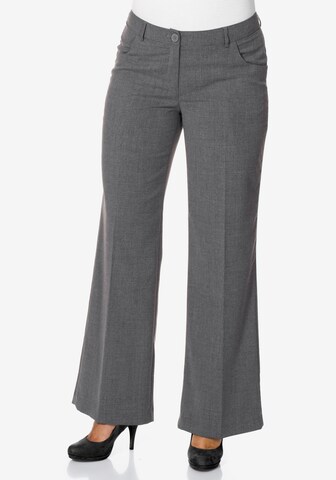 SHEEGO Regular Pleated Pants in Grey: front