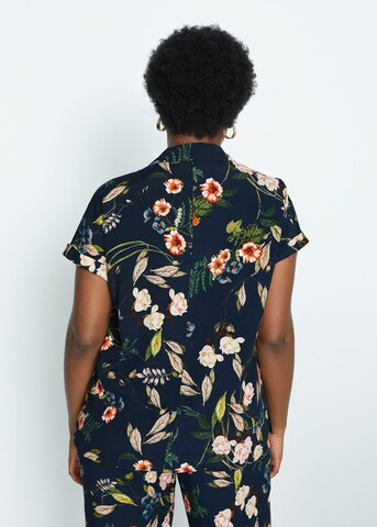 MANGO Blouse 'Botanic 6' in Blauw