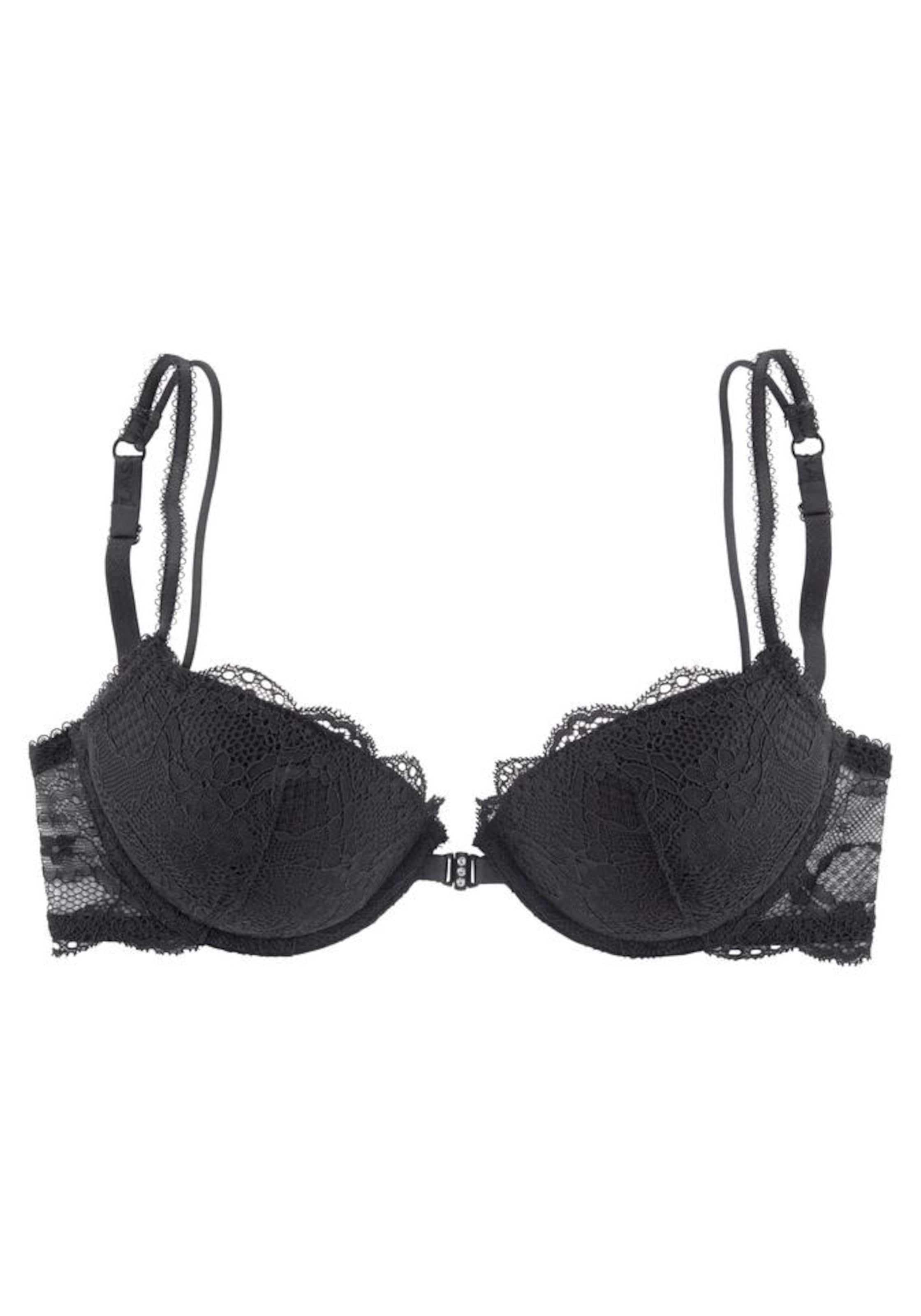 LASCANA Push-up Bra in Black: front