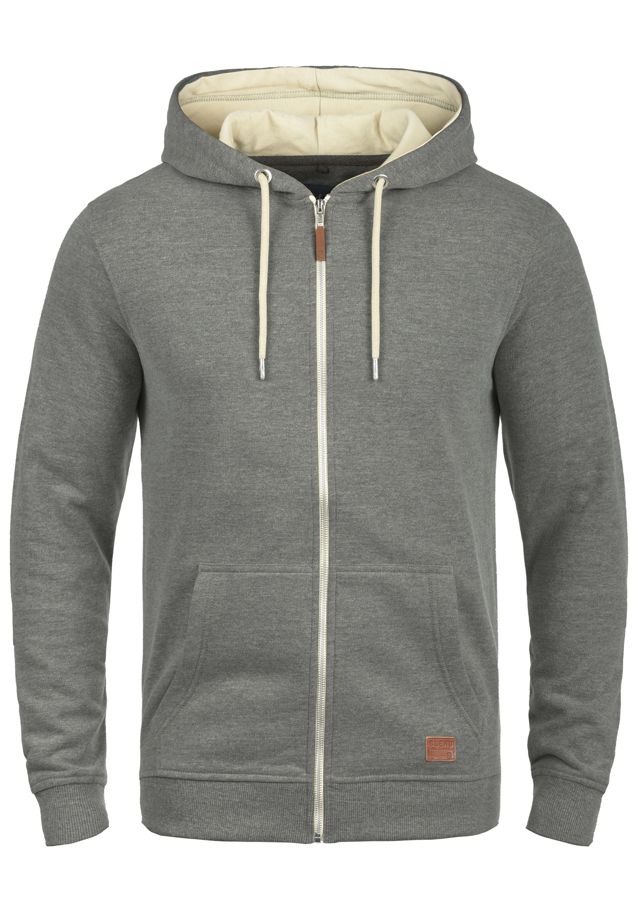 BLEND Sweatjacke 'Hulker' in Grau: Vorderseite