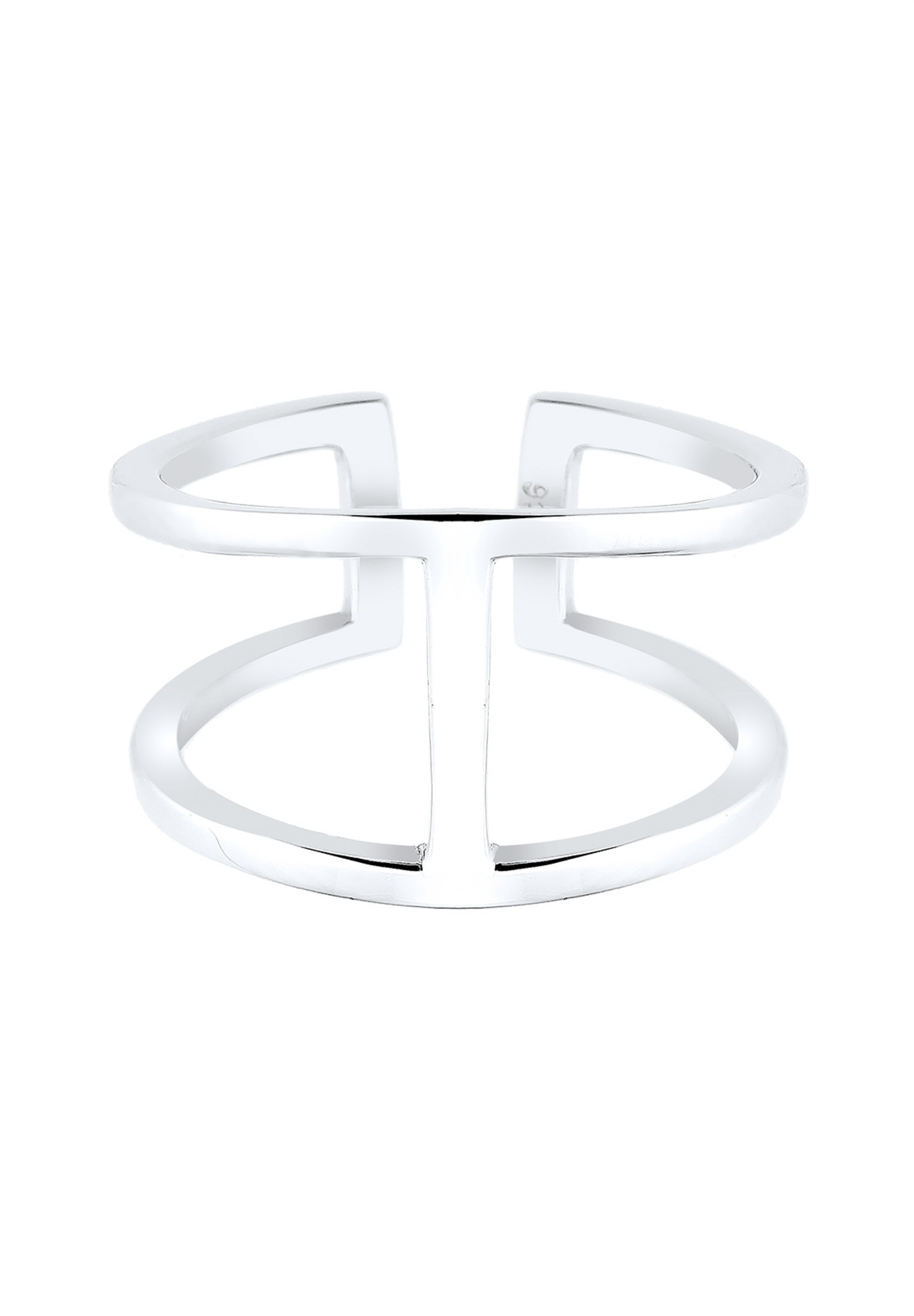 ELLI Кольцо 'Geo' в Серебристый