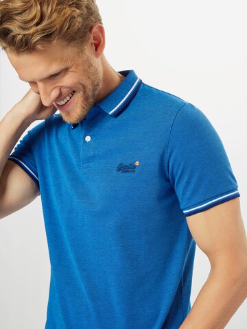 Superdry Tapered Poloshirt in Blau