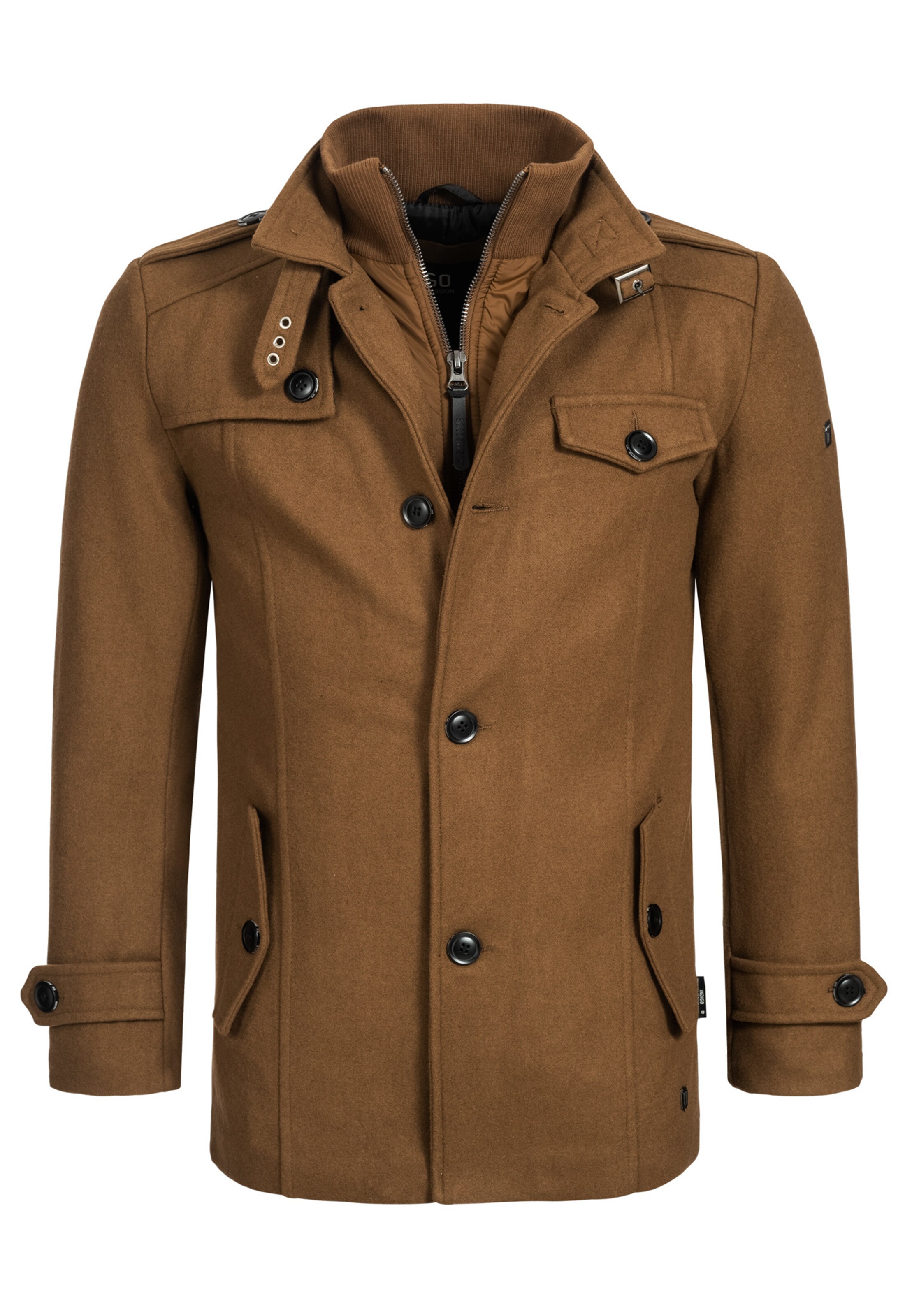 INDICODE JEANS - Winterjas 'Brandon' in de kleur Camel