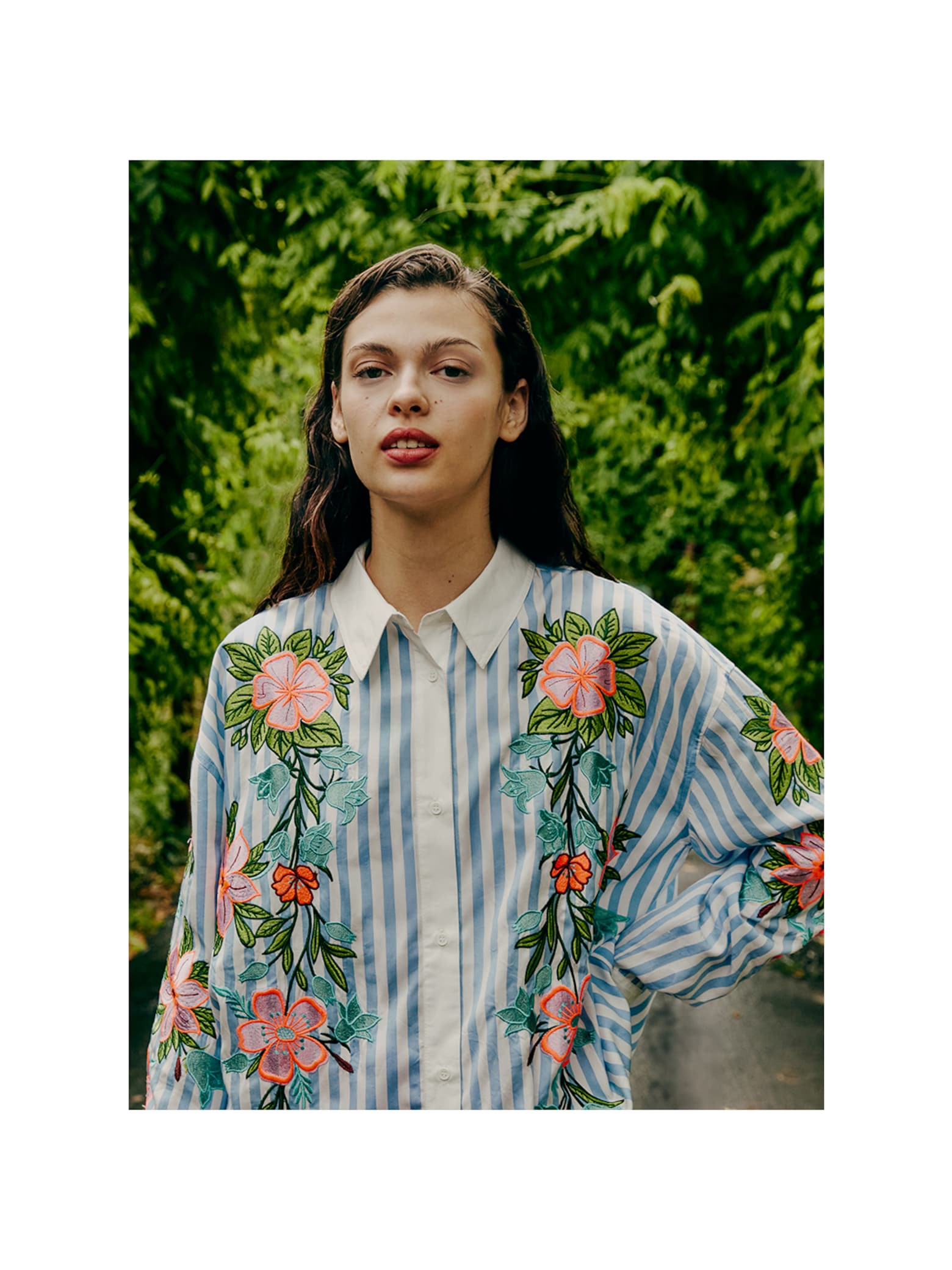 Silvia A - Stripy Shirt Pink Pants Look