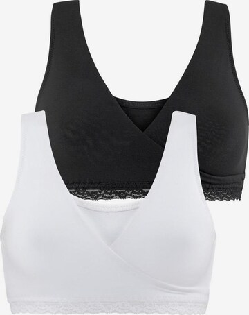 Bustier Soutien-gorge PETITE FLEUR en noir : devant