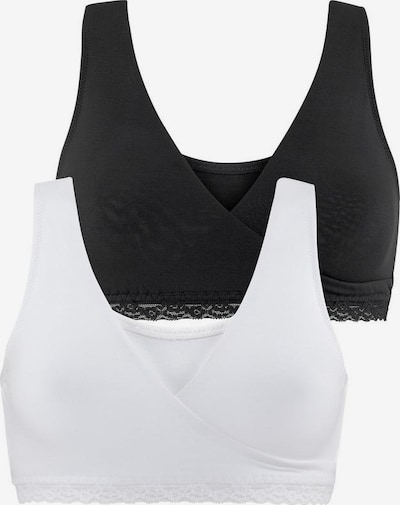 Sutien PETITE FLEUR pe negru / alb, Vizualizare produs