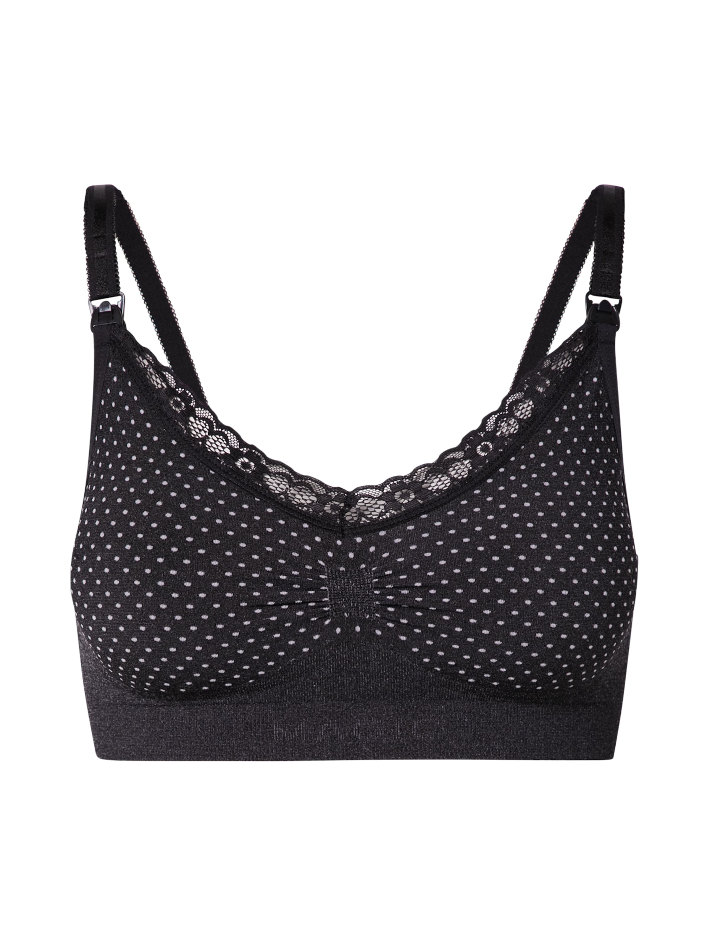 MAGIC Bodyfashion Normalny krój Biustonosz dla karmiących 'Dots' w kolorze czarny: przód