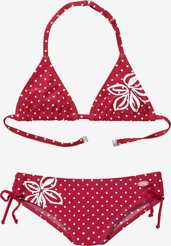 VENICE BEACH Triangle Bikini in Red: front