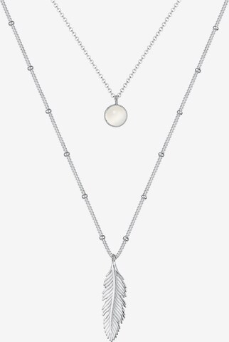 ELLI Necklace 'Feder' in Silver: front