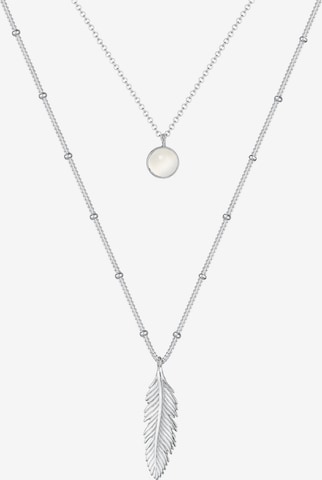 ELLI Necklace 'Feder' in Silver: front