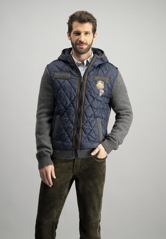 STOCKERPOINT Gebreid vest 'Luigi' in Blauw: voorkant