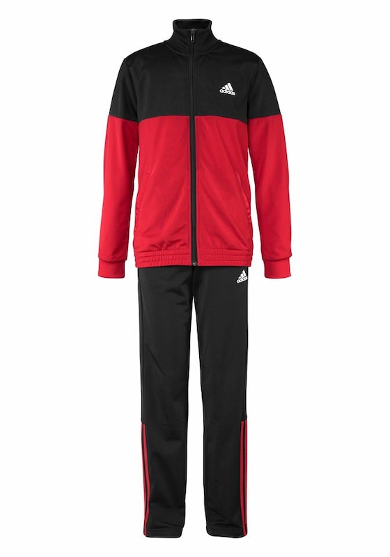 ADIDAS PERFORMANCE Trainingsanzug 'TIBERIO TRACKSUIT OPEN HEM' in rot schwarz ADIDAS PERFORMANCE Trainingsanzug 'TIBERIO TRACKSUIT OPEN HEM' in rot schwarz